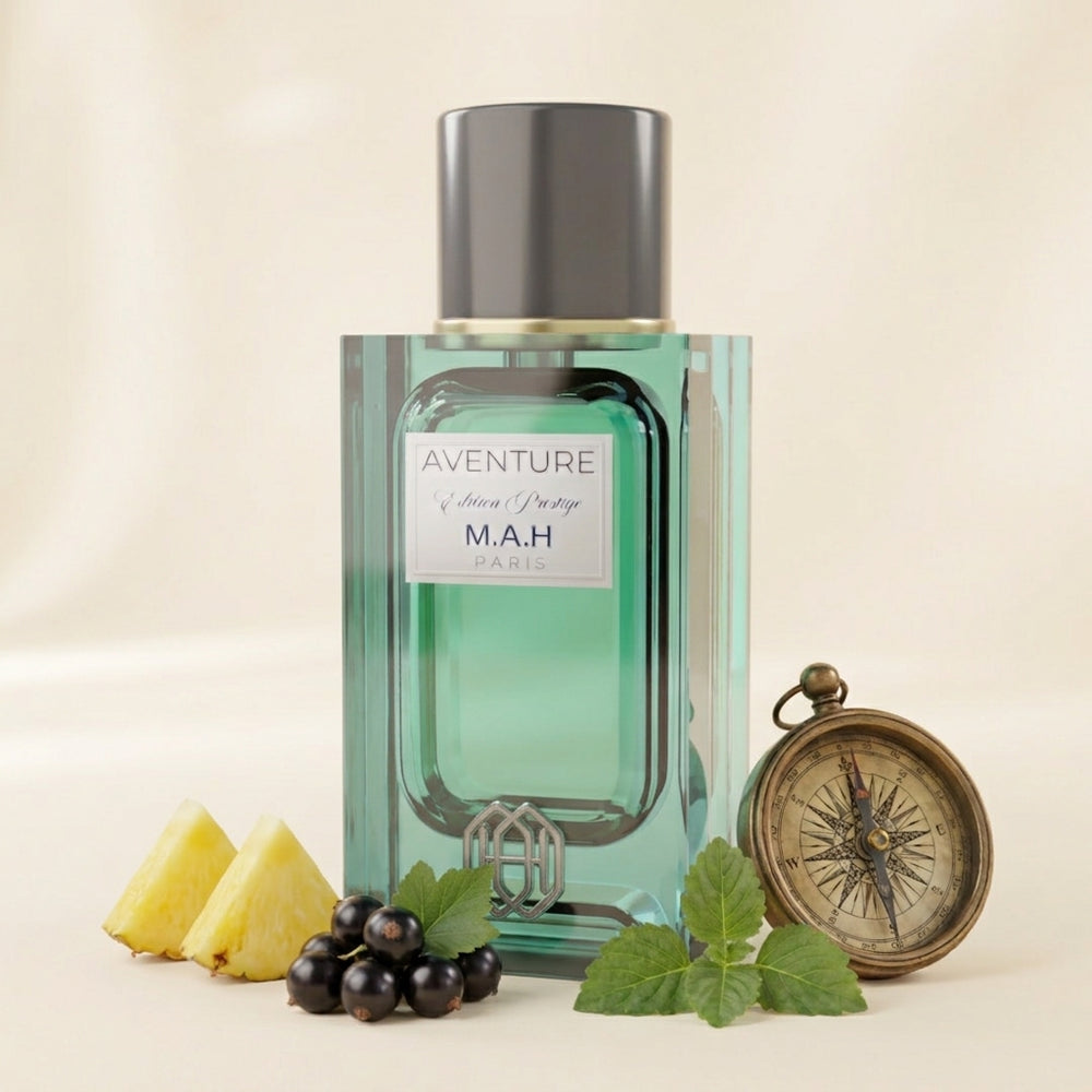 Aventure - composition (ananas, cassis, patchouli, boussole)